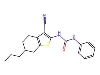 1-(3-Cyano-6-propyl-4,5,6,7-tetrahydro-1-benzothiophen-2-yl)-3-phenylurea structure