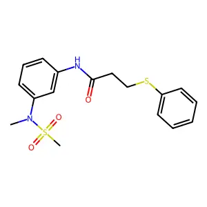 N-[3-[methyl(methylsulfonyl)amino]phenyl]-3-phenylsulfanylpropanamide structure