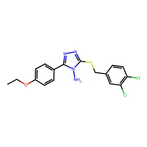 3-[(3,4-Dichlorophenyl)methylthio]-5-(4-ethoxyphenyl)-1,2,4-triazole-4-ylamine structure