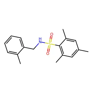 2,4,6-trimethyl-N-(2-methylbenzyl)benzenesulfonamide structure