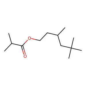 Propanoic acid, 2-methyl-, 3,5,5-trimethylhexyl ester structure