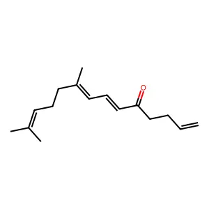 1,6,8,12-Tetradecatetraen-5-one, 9,13-dimethyl- structure