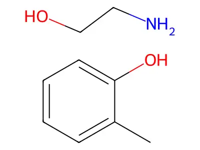 Phenol, methyl-, compd. with 2-aminoethanol (1:1) structure