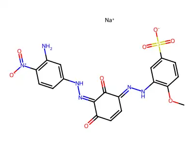 C19H16N6O8S.Na structure