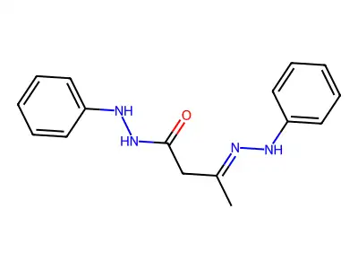 N'-phenyl-3-(phenylhydrazinylidene)butanehydrazide structure