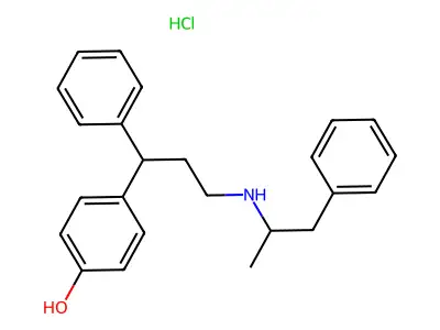 Phenol, 4-(3-((1-methyl-2-phenylethyl)amino)-1-phenylpropyl)-, hydrochloride structure
