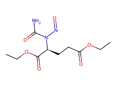 Glutamic acid, N-carbamoyl-N-nitroso-, diethyl ester structure