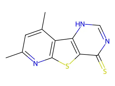 7,9-Dimethylpyrido[3',2':4,5]thieno[3,2-d]pyrimidine-4-thiol structure