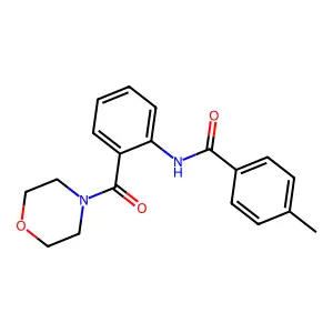 4-methyl-N-[2-(morpholine-4-carbonyl)phenyl]benzamide structure