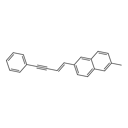 2-Methyl-6-(4-phenyl-1-buten-3-ynyl)naphthalene structure