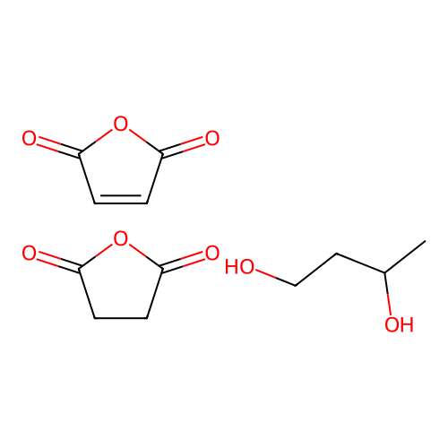 Butane-1,3-diol;furan-2,5-dione;oxolane-2,5-dione structure