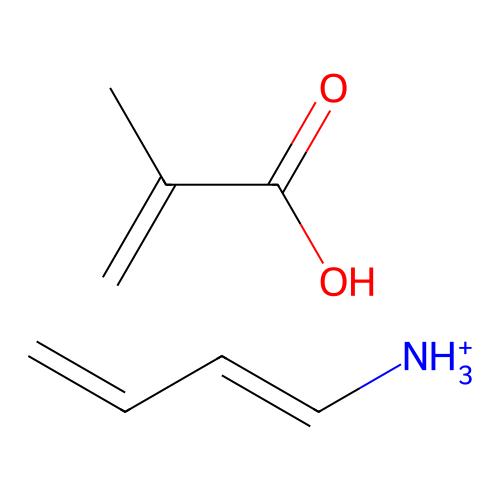 [(1E)-buta-1,3-dienyl]azanium;2-methylprop-2-enoic acid structure