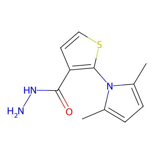 2-(2,5-dimethyl-1H-1-pyrrolyl)-3-thiophenecarbohydrazide structure