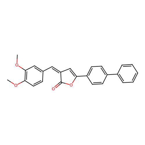 (3Z)-3-[(3,4-dimethoxyphenyl)methylidene]-5-(4-phenylphenyl)furan-2-one structure
