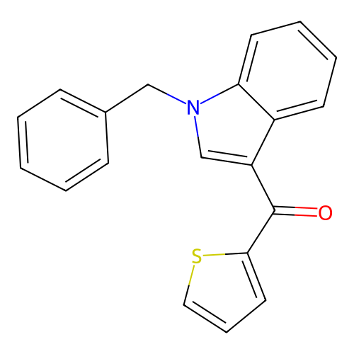 (1-benzyl-1H-indol-3-yl)(thiophen-2-yl)methanone structure