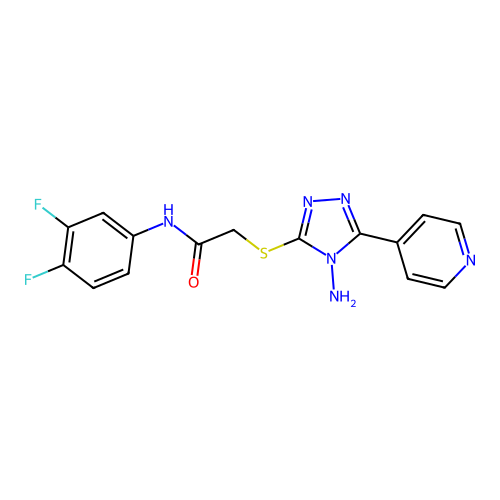 2-(4-amino-5-(4-pyridyl)(1,2,4-triazol-3-ylthio))-N-(3,4-difluorophenyl)acetam ide structure