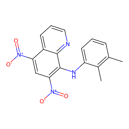 N-(2,3-dimethylphenyl)-5,7-dinitroquinolin-8-amine structure