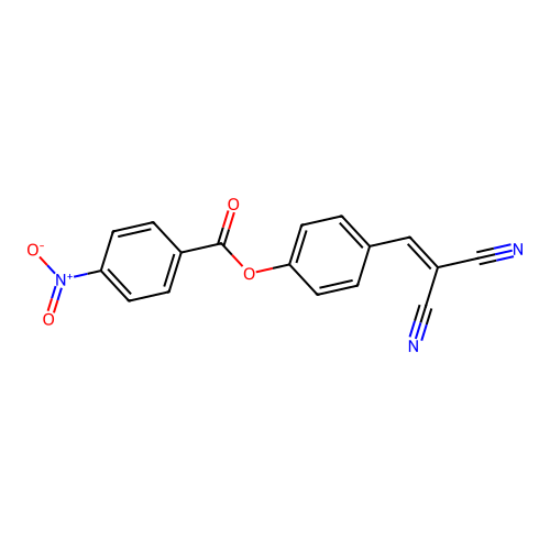 Propanedinitrile, 2-((4-((4-nitrobenzoyl)oxy)phenyl)methylene)- structure