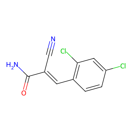 2-Cyano-3-(2,4-dichloro-phenyl)-acrylamide structure