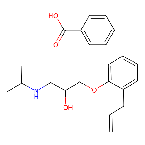 Alprenolol benzoate structure