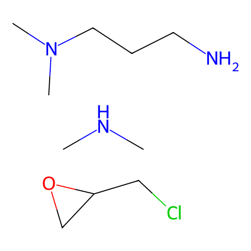 2-(chloromethyl)oxirane;N',N'-dimethylpropane-1,3-diamine;N-methylmethanamine structure