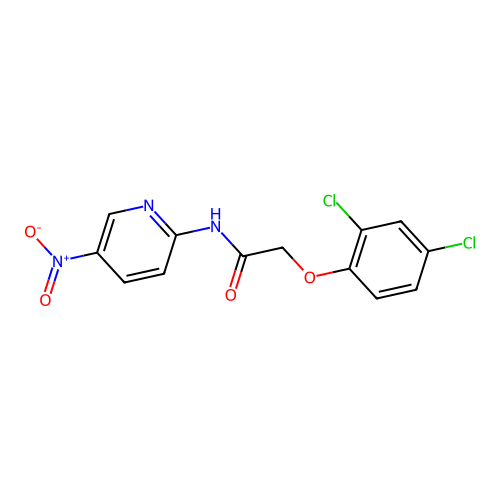 2-(2,4-dichlorophenoxy)-N-(5-nitropyridin-2-yl)acetamide structure