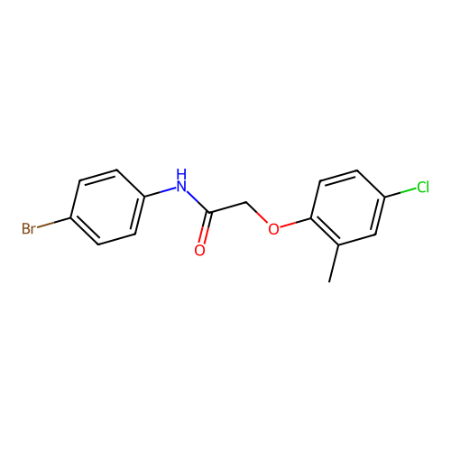 N-(4-bromophenyl)-2-(4-chloro-2-methylphenoxy)acetamide structure