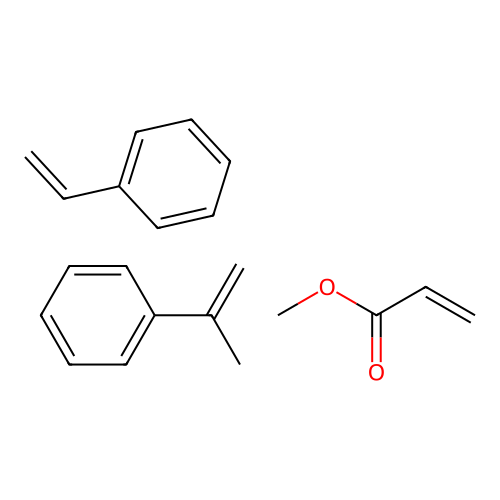 Methyl prop-2-enoate;prop-1-en-2-ylbenzene;styrene structure