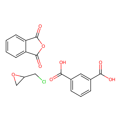 Benzene-1,3-dicarboxylic acid;2-benzofuran-1,3-dione;2-(chloromethyl)oxirane structure