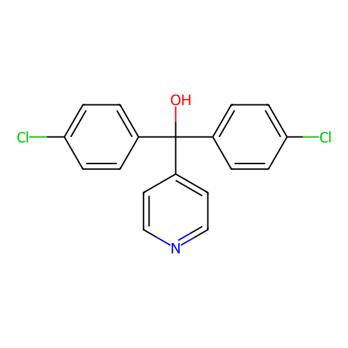 Bis-(4-chloro-phenyl)-pyridin-4-yl-methanol structure