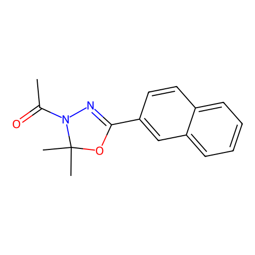 1-(2,2-Dimethyl-5-naphthalen-2-yl-[1,3,4]oxadiazol-3-yl)-ethanone structure