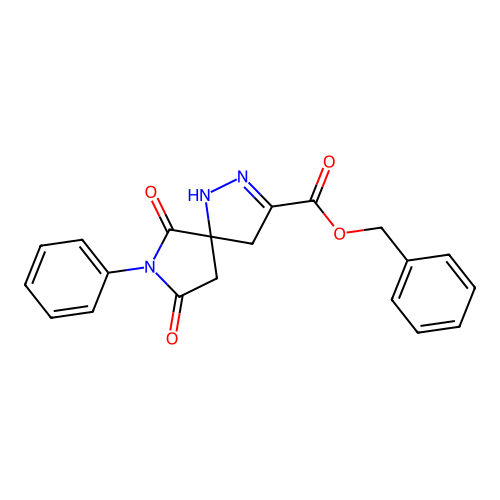Benzyl 6,8-dioxo-7-phenyl-1,2,7-triazaspiro[4.4]non-2-ene-3-carboxylate structure