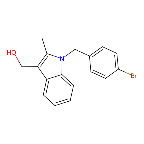 [1-(4-bromobenzyl)-2-methyl-1H-indol-3-yl]methanol structure