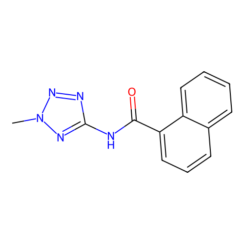 N-(2-methyl-2H-tetrazol-5-yl)naphthalene-1-carboxamide structure