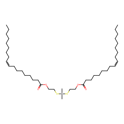 (Dimethylstannylene)bis(thioethylene) dioleate structure