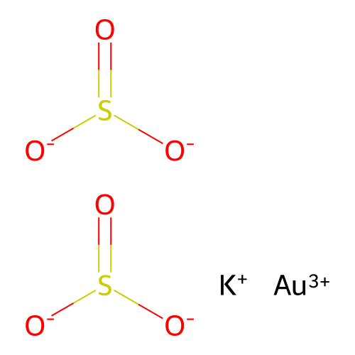 Sulphurous acid, gold potassium salt structure