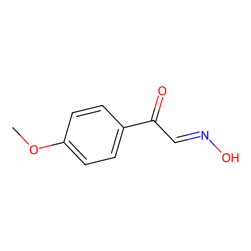 4-Methoxyphenylglyoxal, aldoxime structure