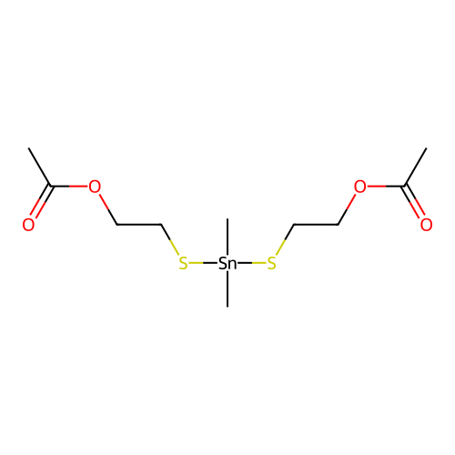 8-Oxa-3,5-dithia-4-stannadecan-1-ol, 4,4-dimethyl-9-oxo-, 1-acetate structure