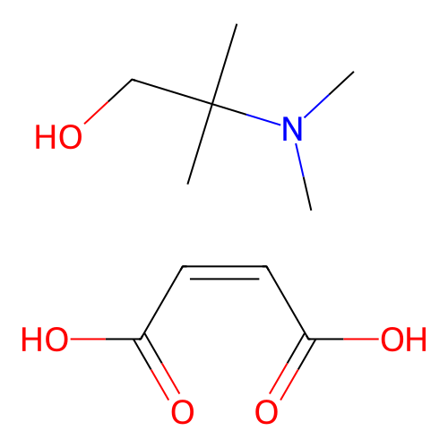 (2-Hydroxy-1,1-dimethylethyl)dimethylammonium hydrogen maleate structure