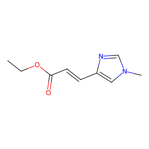ethyl (2E)-3-(1-methyl-1H-imidazol-4-yl)prop-2-enoate structure
