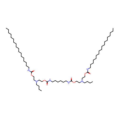 11,17-Dioxa-2,9,14,19-tetraazaheptatriacontanoic acid, 14-butyl-10,18-dioxo-, 2-[butyl[2-[[(octadecylamino)carbonyl]oxy]ethyl]amino]ethyl ester structure