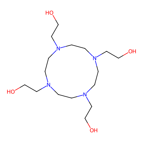 2-[4,7,10-Tris(2-hydroxyethyl)-1,4,7,10-tetrazacyclododec-1-yl]ethanol structure