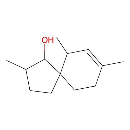3,8,10-Trimethylspiro[4.5]dec-8-en-4-ol structure
