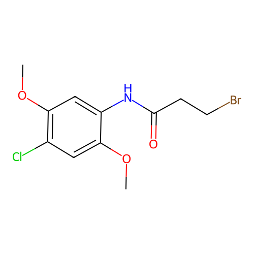 3-bromo-N-(4-chloro-2,5-dimethoxyphenyl)propanamide structure