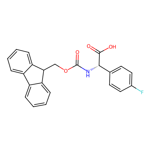Fmoc-4-fluoro-l-phenylglycine structure