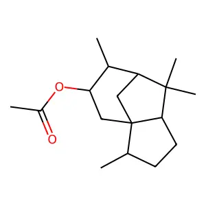 1H-3a,7-Methanoazulen-5-ol, octahydro-3,6,8,8-tetramethyl-, 5-acetate structure