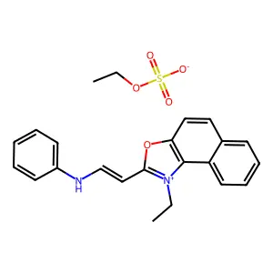 Naphth(2,1-d)oxazolium, 3-ethyl-2-(2-(phenylamino)ethenyl)-, ethyl sulfate (1:1) structure