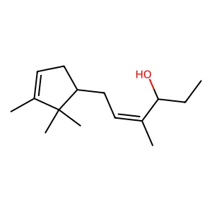 4-Hexen-3-ol, 4-methyl-6-(2,2,3-trimethyl-3-cyclopenten-1-yl)- structure