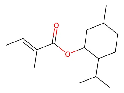 5-Methyl-2-(propan-2-yl)cyclohexyl 2-methylbut-2-enoate structure