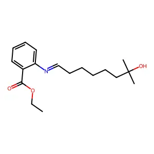 Benzoic acid, 2-[(7-hydroxy-7-methyloctylidene)amino]-, ethyl ester structure